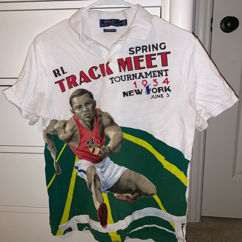 Vintage “track meet” Polo Ralph Lauren,men’s polo